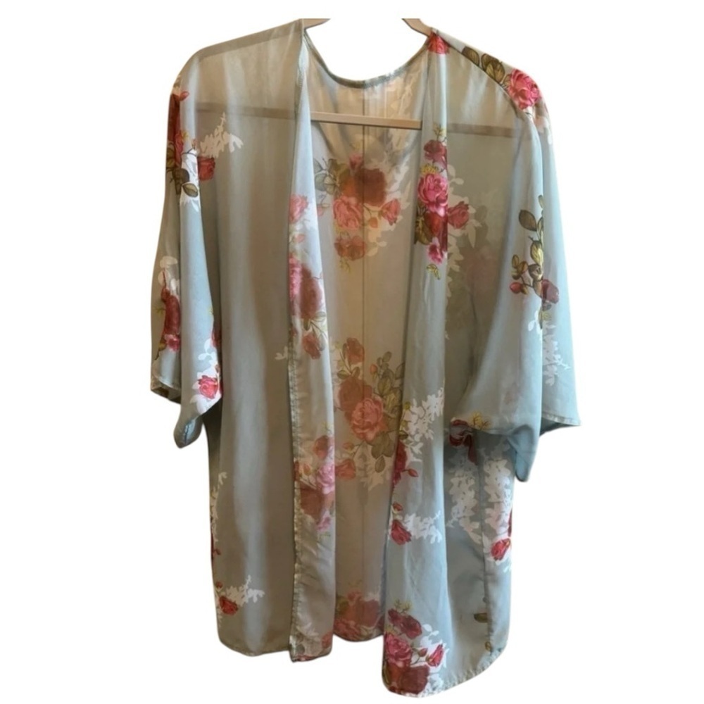 Sheer Floral Kimono Size XL